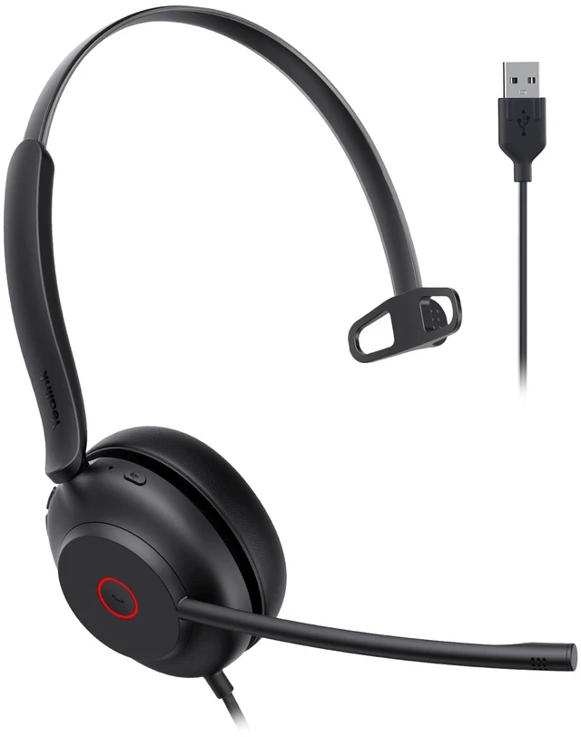 Main image of Yealink UH35 Wired Headset, USB-A, AI Noise Canceling Mic,HD Audio, On-Ear