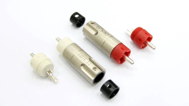 Alt view image 2 of 2 - aeco RCA Plug ARP-4045S, 4pcs/1set, Silver Plating, Vacuum bag