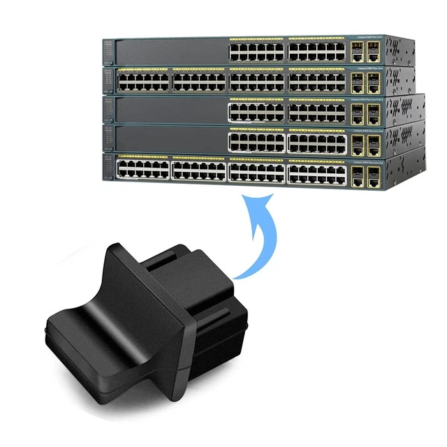 Alt view image 5 of 5 - OPSTRAN RJ45 Dust Covers Caps Ethernet Port Plugs Suitable for Open Slot on Network Switch Silicone 100pcs/pack