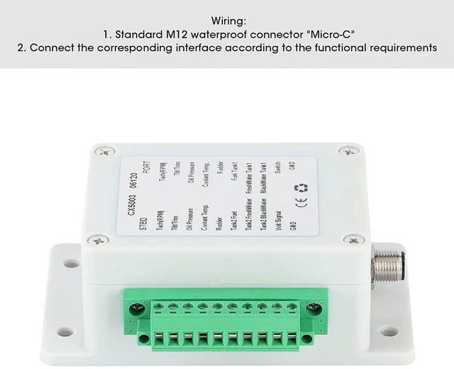 Alt view image 3 of 5 - Acouto for nmea 2000 Converter, NMEA2000 Converter 932V DC IP67 Converter Box Convert Sensor Singal to NMEA2000 IP67 for Boat Yacht Marine Popular