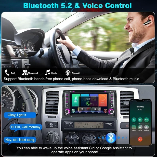 Alt view image 5 of 5 - 7 Inch Car Radio for Toyota 4Runner 2003-2009, for Tundra 2003-2006, for Sequoia 2003-2007, Car Stereo with CD/DVD Player- CarPlay & Android Auto,Bluetooth & FM Radio