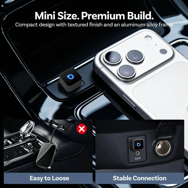 Alt view image 4 of 5 - OTTOCAST Mini Slim Wireless CarPlay Adapter & Android Auto Adapter