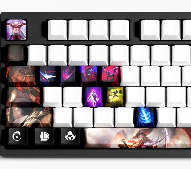 Main image of IYTYIR Yone Keycaps Set for League of Legends Gaming Skill 30 Keys Keycap Set OEM Profile for MX Mechanical Gaming Keyboards (Yone 30 Keys)