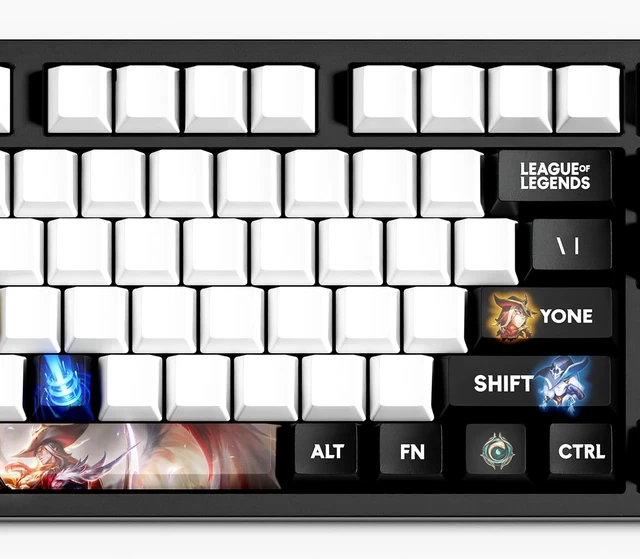 Alt view image 4 of 5 - IYTYIR Yone Keycaps Set for League of Legends Gaming Skill 30 Keys Keycap Set OEM Profile for MX Mechanical Gaming Keyboards (Yone 30 Keys)