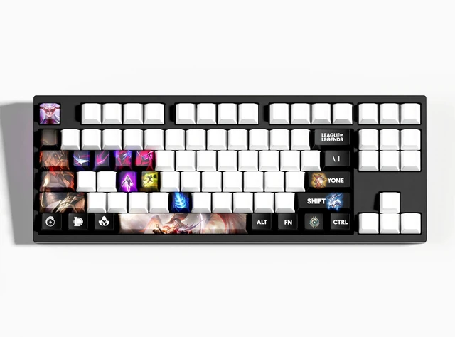 Alt view image 3 of 5 - IYTYIR Yone Keycaps Set for League of Legends Gaming Skill 30 Keys Keycap Set OEM Profile for MX Mechanical Gaming Keyboards (Yone 30 Keys)