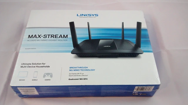 Main image of Linksys AC2600 4 x 4 MU-MIMO Dual-Band Gigabit Router with USB 3.0 and eSATA (EA8500)
