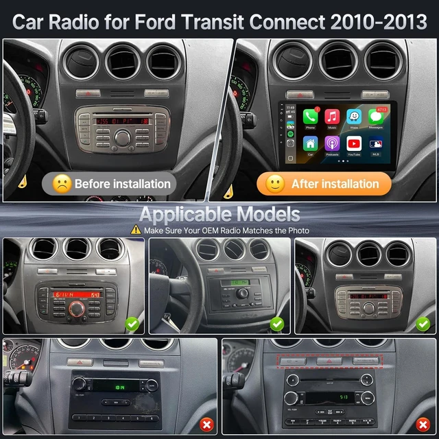 Alt view image 2 of 5 - Leadfan Linux Car Radio Stereo for Ford Transit Connect 2010 2011 2012 2013