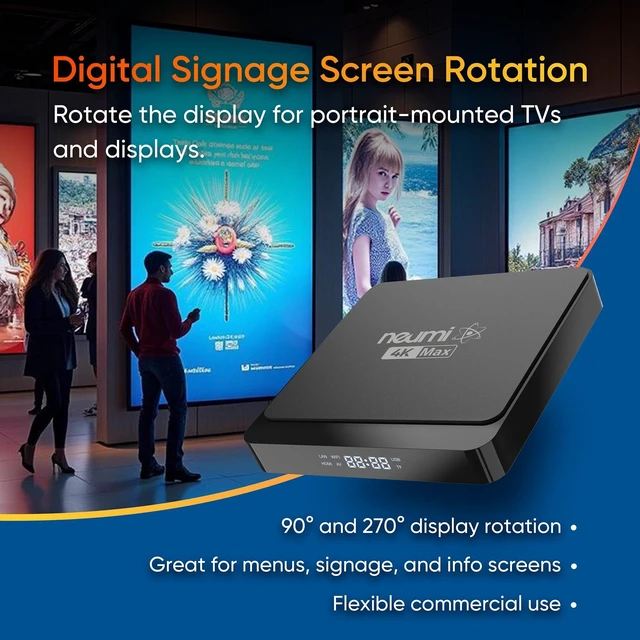 Alt view image 5 of 5 - NEUMI Atom 4K Max Network Media Player for USB Drives, microSD and NAS