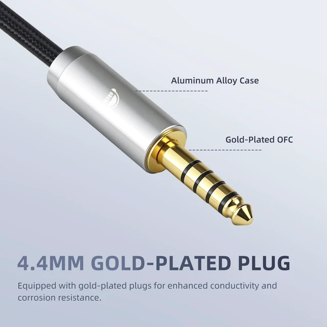 Alt view image 3 of 5 - okcsc 4.4mm to XLR 4Pin Balanced Cable for LCD-2/DT 990 PRO X/S750/Dan Clark Noire XO/ADX7000 Hi-Fi Gold-Plated OFC, High-Density Braided, Aluminum Alloy 20cm/4.4mm