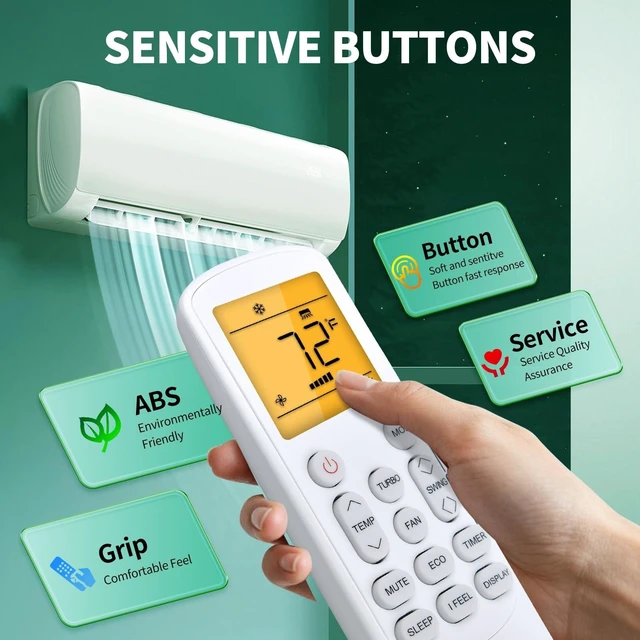 Alt view image 5 of 5 - FQOUG Replacement for Pioneer Diamante Air Conditioner Remote Control, GYKQ-78, Backlit, Display in Fahrenheit and Celsius