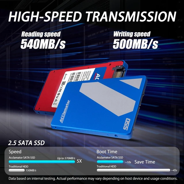 Alt view image 2 of 5 - Acclamator 1TB SSD SATA III 6 Gb/s 2.5'' Internal Solid State Drive