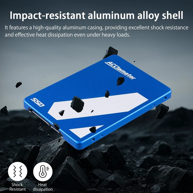 Alt view image 4 of 5 - Acclamator 1TB SSD SATA III 6 Gb/s 2.5'' Internal Solid State Drive
