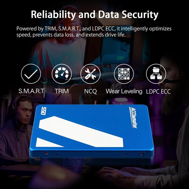 Alt view image 5 of 5 - Acclamator 1TB SSD SATA III 6 Gb/s 2.5'' Internal Solid State Drive