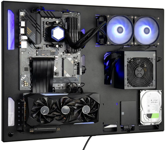 Main image of ABKCA Design, Wall Computer Case - Wall Mount Computer Case - Gaming PC Case - Wall PC Case for PC Gaming - Computer Cases - Pc Chassis