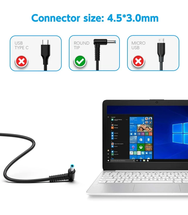 Alt view image 2 of 5 - HFLRZZ 19.5V Laptop Charger Compatible with HP Zbook 15 G3 G4 G5 G6, fit for Pavilion Gaming 15 17, fir for Omen 15 17, fir for Envy 15t, 776620-001 AC Adapter Power Supply