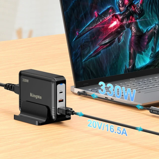 Alt view image 2 of 5 - King Ma 330W Replacement DC Power Cable, XT60 to DC 5.5 * 2.5mm Connector, Compatible with ASUS Laptops