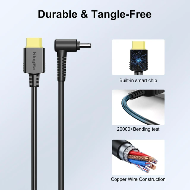 Alt view image 4 of 5 - King Ma 330W Replacement DC Power Cable, XT60 to DC 5.5 * 2.5mm Connector, Compatible with ASUS Laptops