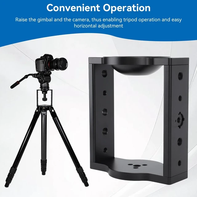 Alt view image 2 of 5 - Beufee 75mm Tripod Head Bowl Riser, Aluminum Alloy Hi-Hat Riser Converter Riser Aluminium Half Ball Flat to Bowl Adapter for Video Camera Tripod Fluid Head Rail