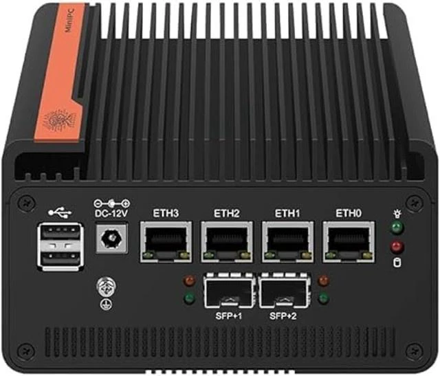 Main image of Firewall Appliance 10GbE Mini PC with SFP+, Intel Alder Lake N100 (4C/4T) 4xIntel I226-V 2.5GbE 2*Intel 82599ES 10GbE Firewall LTE Router Support AES-NI (N150, NO RAM NO ROM) (N150, NO RAM NO