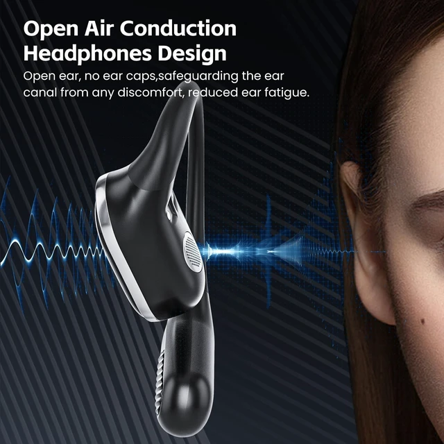 Alt view image 5 of 5 - TRAUSI Open Ear Wireless Earbuds Bluetooth Headphones, 80H Playtime Stereo Ear Buds with ENC Noise Cancelling, Fast Charging, IPX7 Waterproof Sports Earphones with Earhook for Running/Workouts