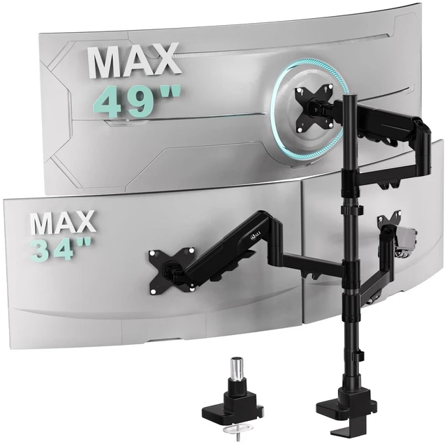 Main image of WALI Stacked Triple Monitor Mount for 49" UItrawides and Dual 34" Monitors