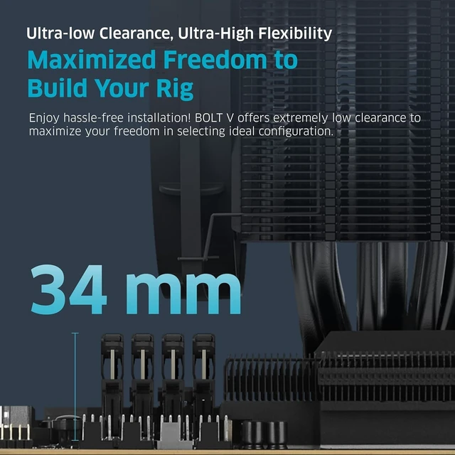 Alt view image 4 of 5 - KLEVV Bolt V DDR5 32GB (2x16GB) 6000MHz CL28 1.35V Desktop Ram Memory Black