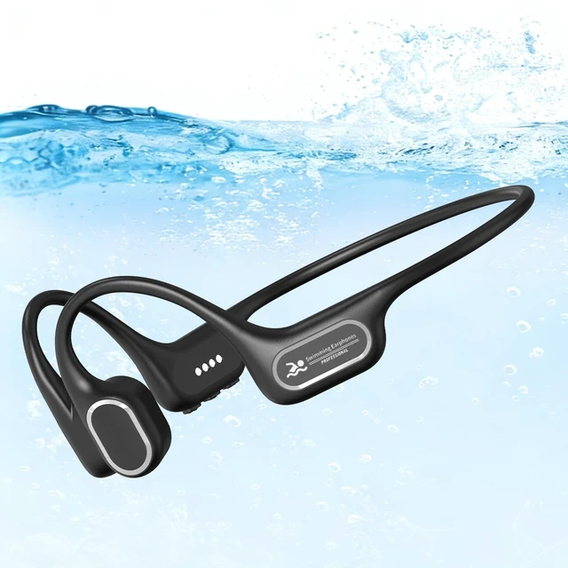 Main image of Bone Conduction Swimming Headphones,IPX8 Waterproof Open Ear Swim Earbuds