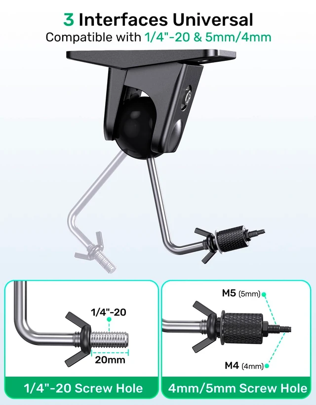 Alt view image 5 of 5 - Speaker Ceiling Mount for Satellite Speaker, Tilt and Swivel, 2 Pack