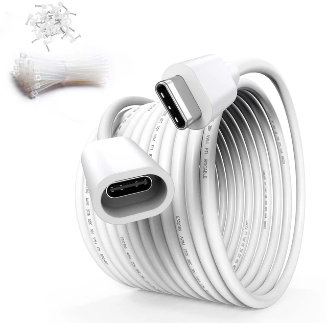 Main image of URELEGAN USB C Extension Cable 20FT for Ring Solar Panel-White Waterproof