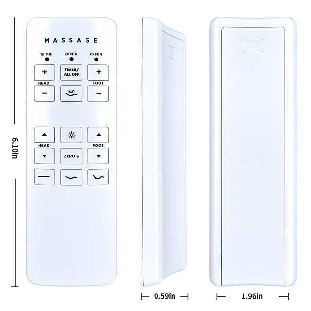 Alt view image 4 of 4 - RF258C Remote Replacement for Serta Motion Perfect II III Adjustable Bed