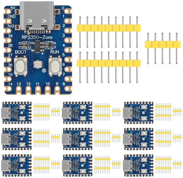 Main image of DWEII 10PCS Type-C Connector RP2350-Zero Mini Development Board,Based On RPi RP2350A Dual-Core & Dual-Architecture Microcontroller, 29 x Multi-Function GPIO Pins Support C/C++,MicroPython