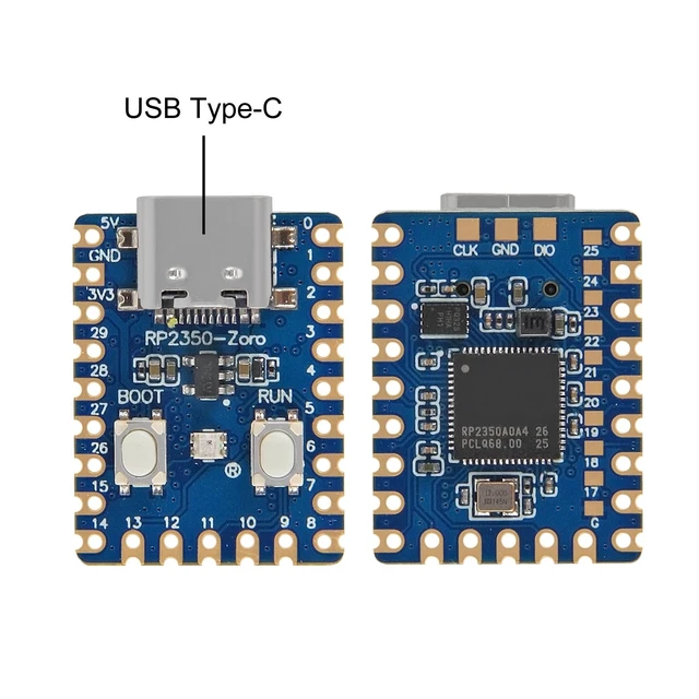 Alt view image 3 of 5 - DWEII 10PCS Type-C Connector RP2350-Zero Mini Development Board,Based On RPi RP2350A Dual-Core & Dual-Architecture Microcontroller, 29 x Multi-Function GPIO Pins Support C/C++,MicroPython