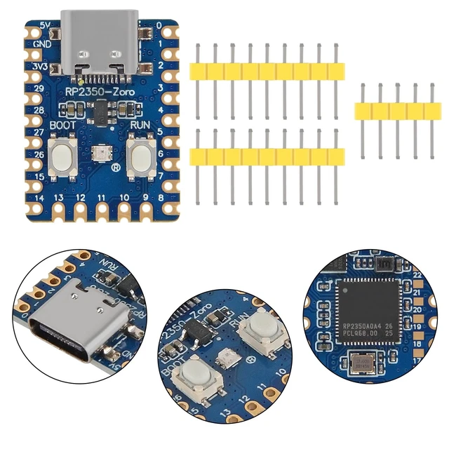 Alt view image 5 of 5 - DWEII 10PCS Type-C Connector RP2350-Zero Mini Development Board,Based On RPi RP2350A Dual-Core & Dual-Architecture Microcontroller, 29 x Multi-Function GPIO Pins Support C/C++,MicroPython