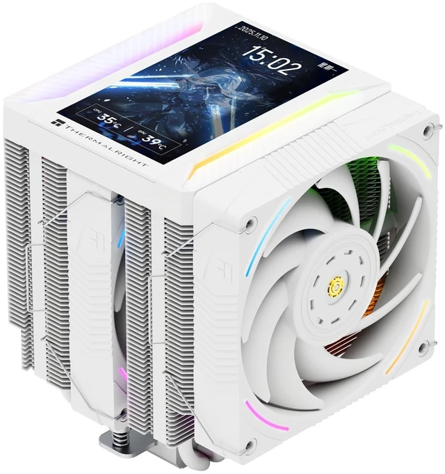 Main image of Thermalright TR Peerless Assassin 120 Vision MAX ARGB White CPU Cooler, PC Heatsink Cooler 6 Heat Pipes, 5 Magnetic Display Screen with 480x854 Resolution,for AM4/AM5 and Intel LGA1700/