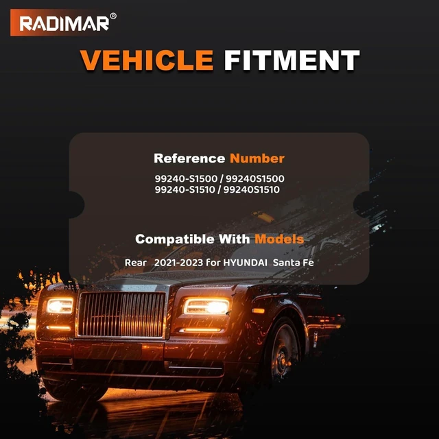 Alt view image 3 of 5 - RADIMAR Rear Back View Camera Assy for 2021 2022 2023 Hyundai Santa Fe 99240-S1500 Adopt Glass Lens, IP86 Water Resistance, Imported Chip Rear Back Up Reverse Camera 99240S1500 99240-S1510 99240S1510