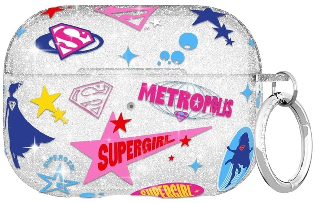 Main image of VELVET CAVIAR for AirPods Pro 3 Case Cover - Cute Protective Hard Cases with Keychain Compatible with AirPods Pro 3 - Supergirl Krypto Glitter
