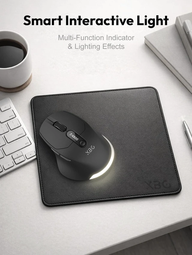 Alt view image 4 of 5 - XBG B18Pro Tri-Mode Wireless Bluetooth Mouse with LED Display for Laptop