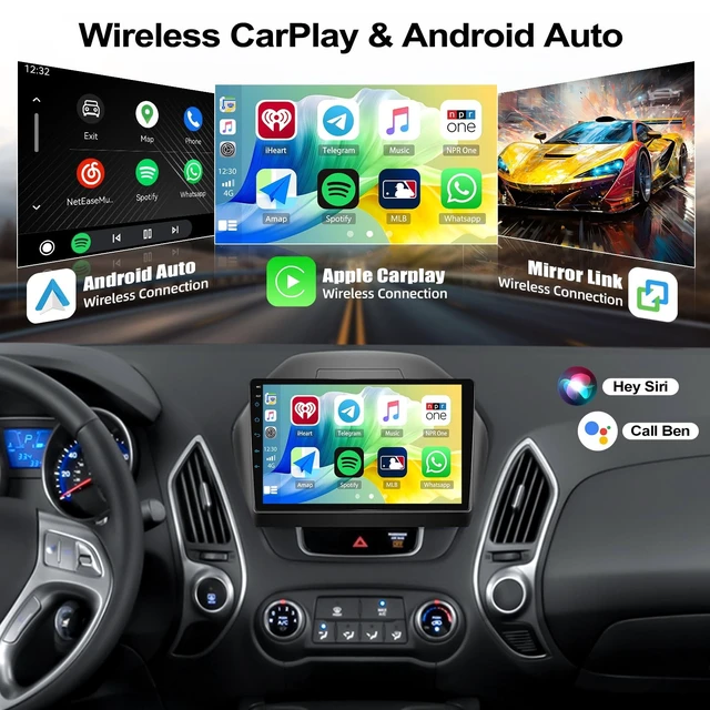 Alt view image 3 of 5 - Car Radio for Hyundai Tucson IX35 2010-2015, Wireless CarPlay Android Auto