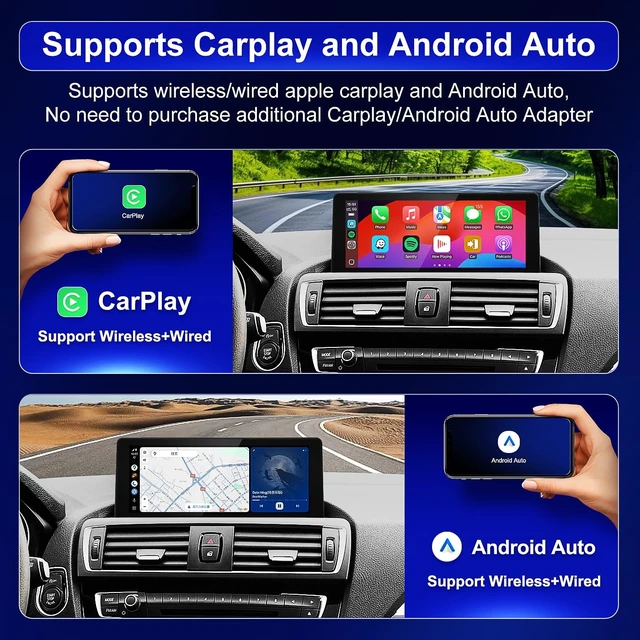 Alt view image 4 of 5 - 10.25'' Linux HD Touch Screen for BMW 3/4 Series F30/F31/F33/F34 & 1/2 Series F20/F21/F22/F23 20122017 NBT Support Wired and Wireless CarPlay Retrofit Android Auto