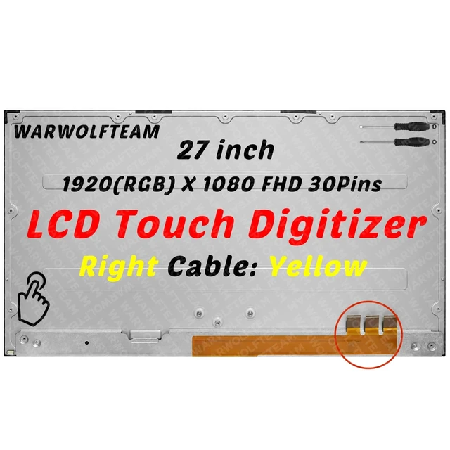 Alt view image 2 of 5 - WARWOLFTEAM Screen Replacement for HP 27-CB 27-CB0203NG 27-CB0244 All in One 27inch 60Hz 30Pins 1920 x 1080 FHD LCD LED Screen Display Digitizer Panel(Only for Touch Version)