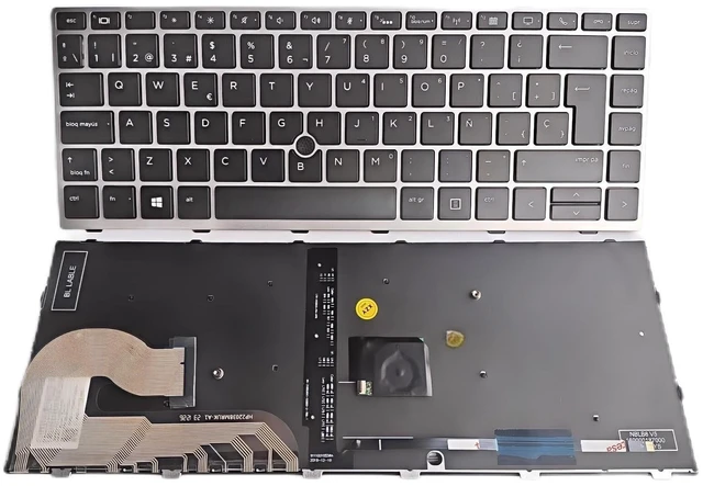 Main image of Laptop Replacement Latin Spanish Layout (espanol teclado) for HP EliteBook 745 G5 745 G6 840 G5 846 G5 840 G6 846 G6.ZBook 14u G5 14u G6 Laptop Keyboard/with Pointer/with Backlit