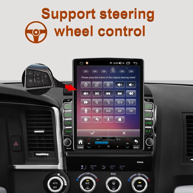 Alt view image 5 of 5 - 9.7" 8-Core Android 14 Car Radio Stereo for Toyota Tundra 2007-2013