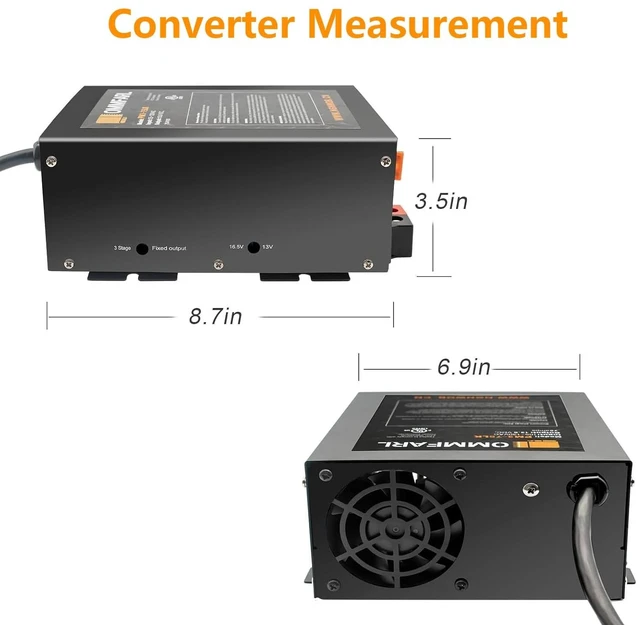 Alt view image 4 of 5 - 75Amp RV Power Converter Built-in 3 Stage Smart Charger