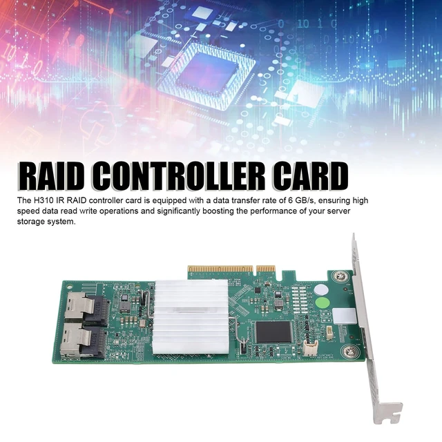 Alt view image 2 of 5 - H310 IR RAID Controller Card, 6GB / s PCI Express x8 SAS Array Card for Server System