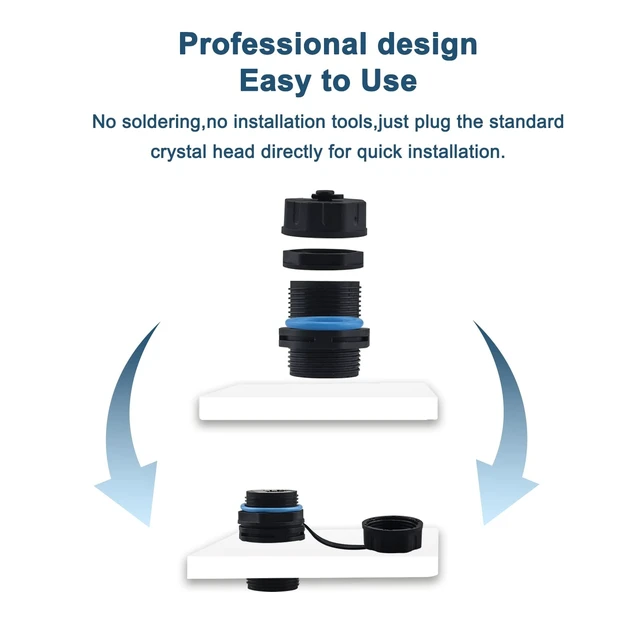 Alt view image 5 of 5 - Lonlonty IP68 Waterproof RJ45 Coupler Shielded CAT6 5 Pack