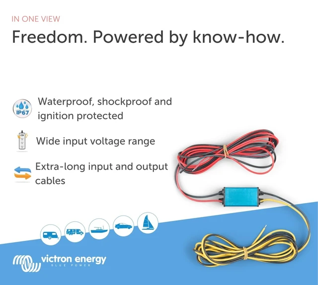 Alt view image 2 of 5 - Victron Energy Orion IP67 24/12-Volt 5 amp DC-DC Converter, Non-Isolated