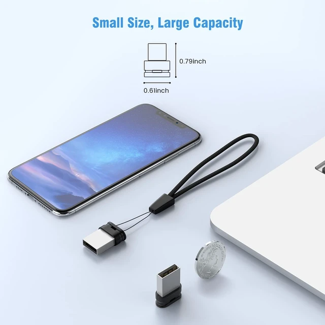 Alt view image 3 of 5 - K&ZZ Flash Drive 16GB USB 2.0 Memory Stick Low Profile Thumb Drive 5 Pack Mini Flash Drives with Lanyard Jump Drive Zip Drive
