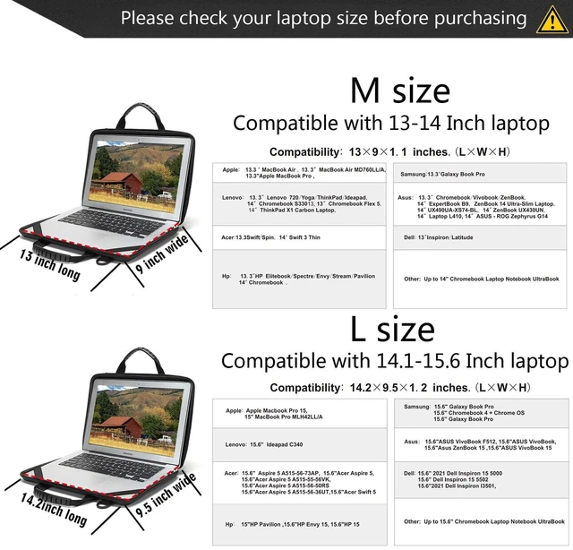 Alt view image 2 of 5 - Laptop Case Hard Shell Bag,14.2-15.6 Inch, Laptop Sleeve Compatible with MacBook Air/Pro 13/Pro 14,HP Dell Acer, Laptop Travel Case,Computer Bag Carrier Protective with Shoulder Strap & Webcam