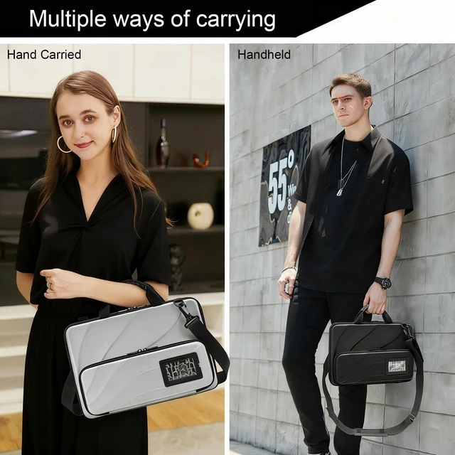 Alt view image 3 of 5 - Laptop Case Hard Shell Bag,14.2-15.6 Inch, Laptop Sleeve Compatible with MacBook Air/Pro 13/Pro 14,HP Dell Acer, Laptop Travel Case,Computer Bag Carrier Protective with Shoulder Strap & Webcam