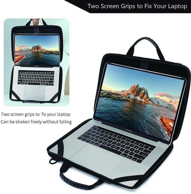 Alt view image 5 of 5 - Laptop Case Hard Shell Bag,14.2-15.6 Inch, Laptop Sleeve Compatible with MacBook Air/Pro 13/Pro 14,HP Dell Acer, Laptop Travel Case,Computer Bag Carrier Protective with Shoulder Strap & Webcam